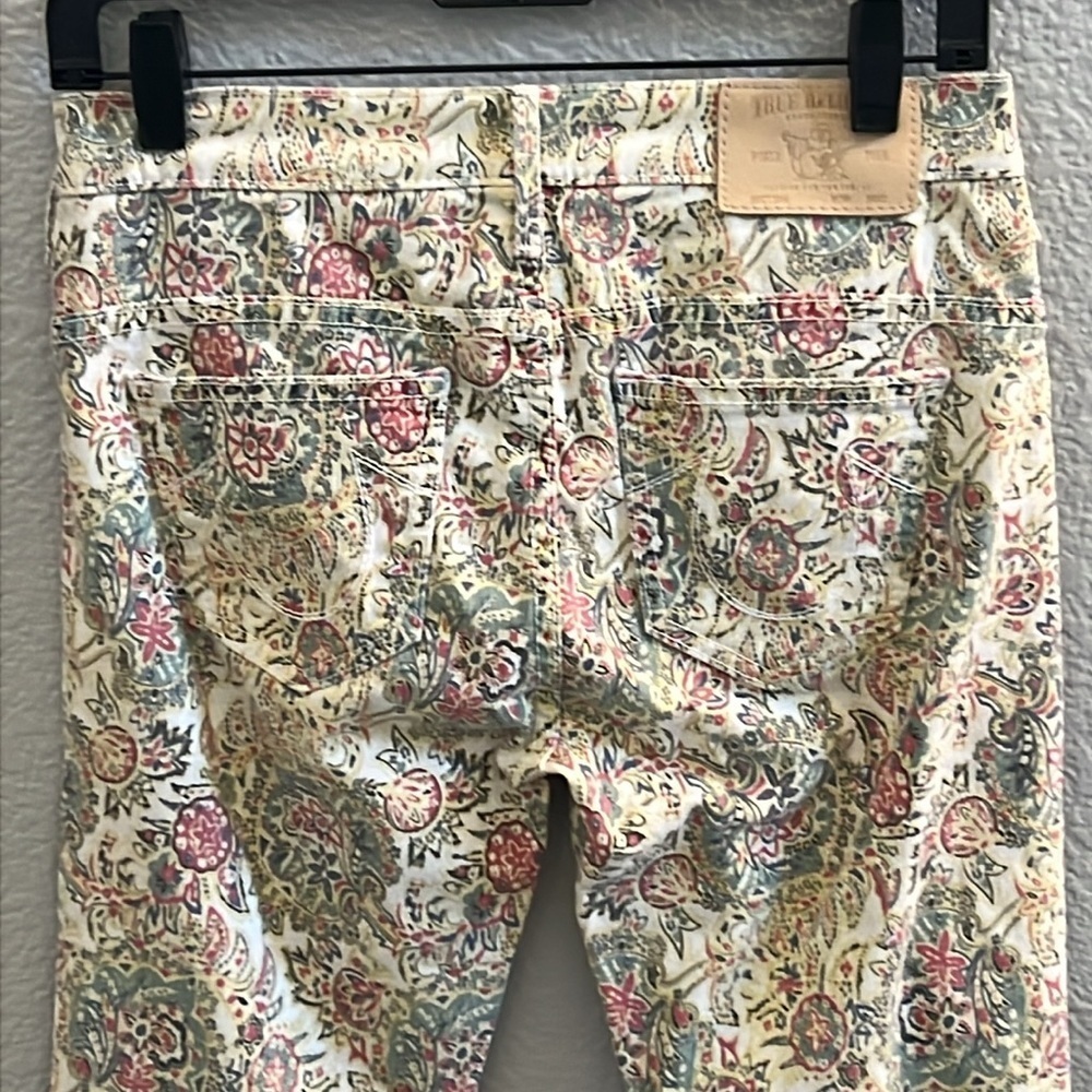 True Religion Chic Floral Print Skinny Jeans Pants Size 27 - Picture 6 of 9